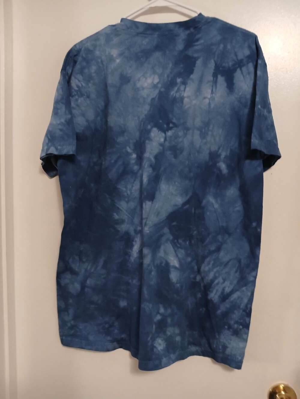 The Moutain Route 66 Mens Cotton T-Shirt L Tie-Dye Blue